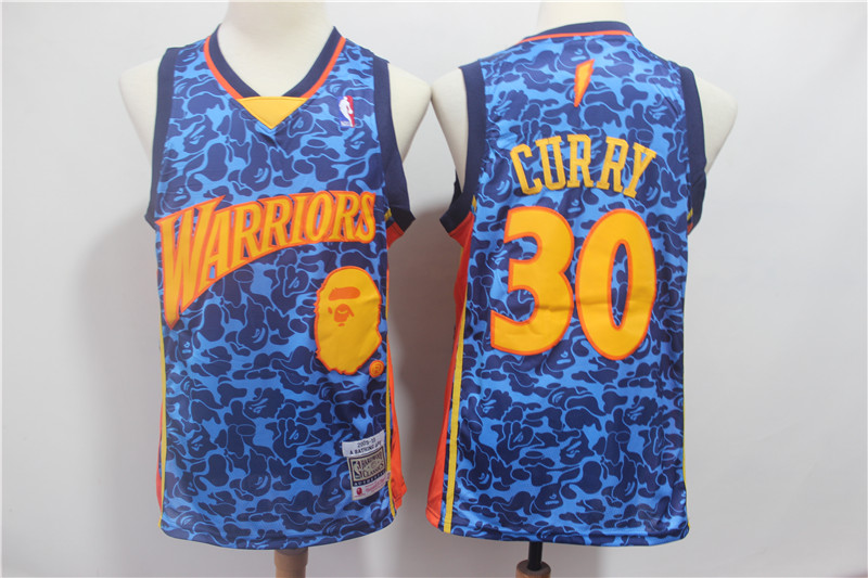 Men Golden State Warriors 30 Curry Blue Stitched NBA Jersey